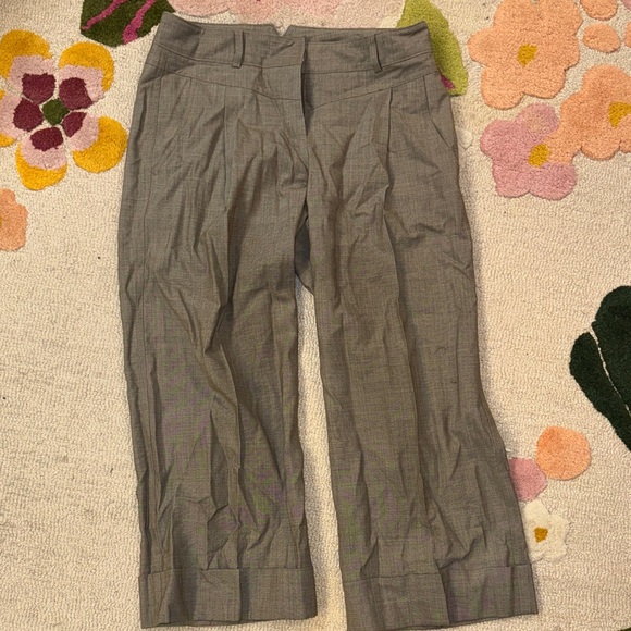 Theory Pants - Theory Women's Gray cuffed Ankle Pants